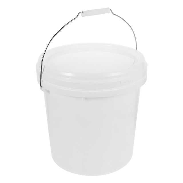 HLONK 2.2 Gal Bucket w/ Lid & Handle All-Purpose Pail Food Storage 10L White