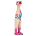thumbnail image 3 of Squeaky Dog Toys, Elastic Squeaky Chicken Dog Toys Easy To Clean Hand Painted Safe Bite Resistant  For Dogs Pirate Chicken,OK Chicken,Chef Chicken,Flying Chicken, 3 of 8