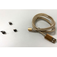 thumbnail image 1 of Charging Cable Phone Braided Detachable Cord rotating charging cable USB 360 Degree Rotating Cable, Gold, Cable, 3pcs Connector, 1 of 2