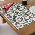 thumbnail image 3 of Set De Table En Coton Fusionné Holly Et Ivy - Lot De 12, 3 of 3