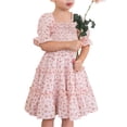 thumbnail image 3 of Fortune Mommy and Me Dresses Matching Set Summer Boho Dress Square Neck Ruffle Sleeves Floral Dress, 3 of 10