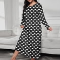 thumbnail image 2 of Wiyuqeen Chemises de Nuit pour Femmes, T-Shirts de Nuit, Grande Taille, Manches Longues, Col Ras du Cou, Pyjama Doux, Nuisette Décontractée, Imprimé Love, Robes de Nuit, 2 of 7