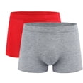 thumbnail image 1 of Plebaso Mens Underwear Boxer Briefs Comfortable Soft Underwear Short Leg Stretch Boxers for Men(2 Pack), 1 of 4