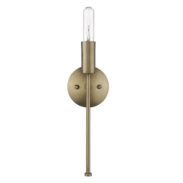 Estallar Perret Mid-Century Modern 1-Light Aged Brass Wall Sconce Metal