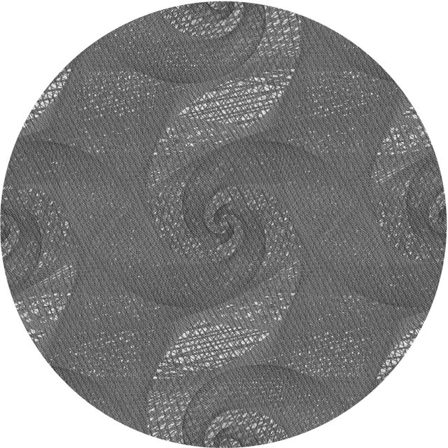 Ahgly Company Machine Washable Indoor Square Transitional Gunmetal Gray Area Rugs, 3' Square