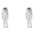 thumbnail image 3 of Ruiboury Durable And Essential Gear Beekeeping Suit Lightweight And Universal Easy To Ventilated Jacket For Beekeeper white L 2Set, 3 of 6