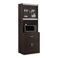 thumbnail image 1 of Hodedah Import 70" Tall Top/Bottom Enclosed Kitchen Cabinet w/ Drawer, Chocolate, 1 of 5