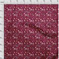 thumbnail image 3 of oneOone Georgette Viscose Maroon Fabric Skull Sewing Craft Projects Fabric Prints By Yard 42 Inch Wide, 3 of 4