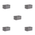 thumbnail image 3 of relayinert Contenant de Rangement pour l'Organisation et Poignée en Corde Robuste Boîte de Rangement Pliable Gris (31*21*13) 5Ensemble, 3 of 6