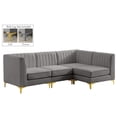 thumbnail image 1 of Meridian Furniture Alina Grey Velvet Modular Sectional, 1 of 18