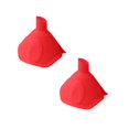 thumbnail image 1 of Oleegame 2PC Multi Functional Silicone Funnel And Hot Pot Clip Heat Bowl And Dish Clip With Small Aperture Kitchen Tool Red, 1 of 9