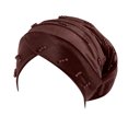 thumbnail image 2 of Womens Large Elastic Solid Color Comfortable Flat Hat Pearl Cap Nail Bead Pile Cap, 2 of 3