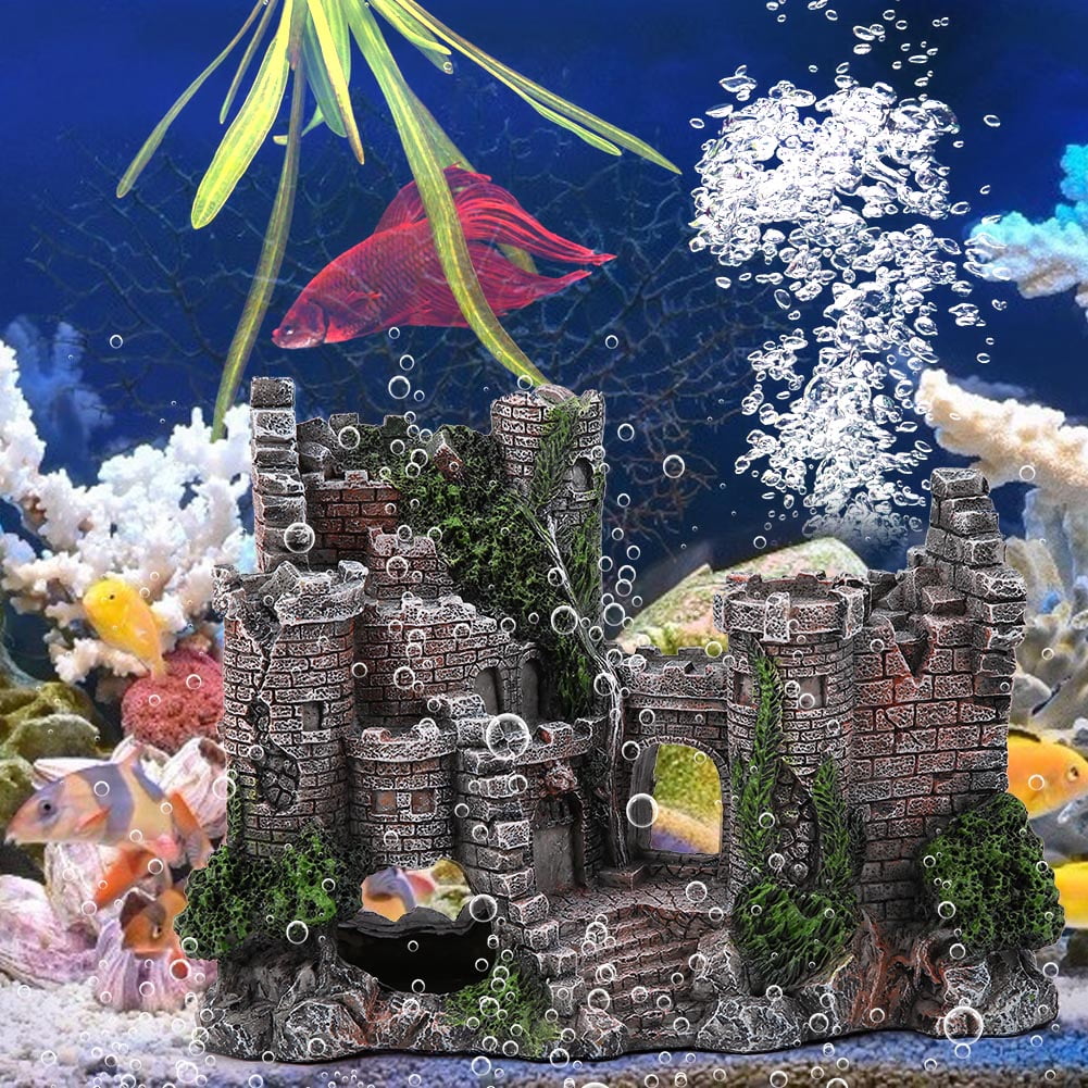 Aquarium Ornaments, Simulation Resin Aquarium Decor, Fish Tank Hide House Broken Barrel For Fish Tank Accessories For Shrimp Hiding Aquarium