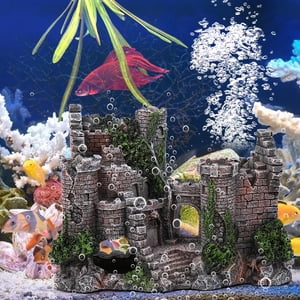 Aquarium ornements, simulation de résine Aquarium Décor, réservoir de poisson cacher maison Barrel cassé pour réservoir de poissons accessoires pour crevettes Cacher Aquarium