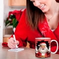 thumbnail image 4 of Aqestyerly Christmas Inflatable Mug Snowman Santa Mug Puffy Coffee Mug Press Gift Holiday Ceramic Mug With Handle HWRETIE, 4 of 5