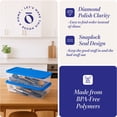 thumbnail image 3 of Homz Snaplock 41 Qt Contenant de Rangement en Plastique Empilable avec Couvercle, Lot de 2, Bleu, 3 of 10