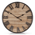 thumbnail image 1 of Bouclair Horloge Murale en Bois Naturel, 1 of 3