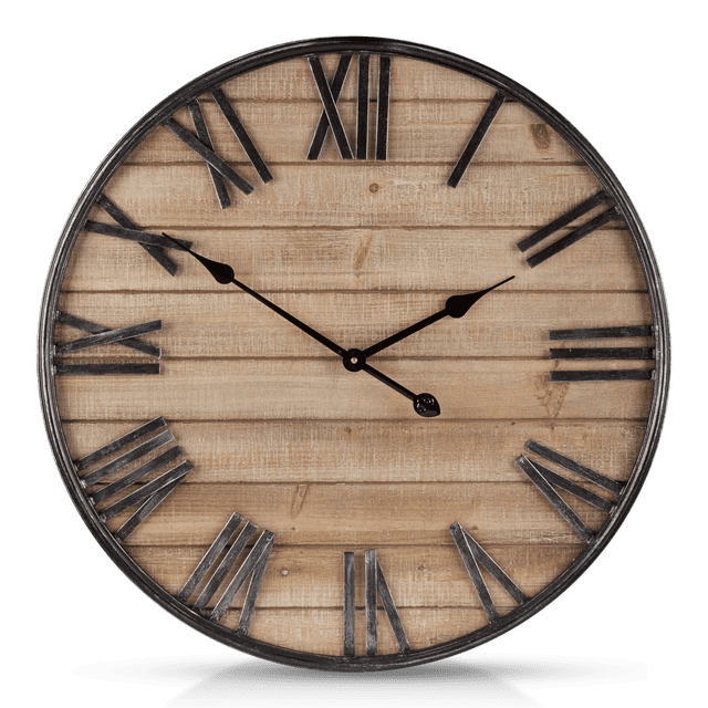 Bouclair Horloge Murale en Bois Naturel