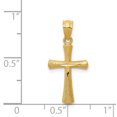 thumbnail image 2 of 14K Yellow Gold Diamond Cut Cross Pendant, 2 of 2