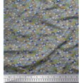 thumbnail image 1 of Soimoi Moss Georgette Fabric Flower Watercolor Decor Fabric Printed Yard 42 Inch Wide, 1 of 3