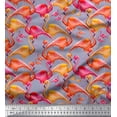 thumbnail image 1 of Soimoi Velvet Fabric Flamingo Bird Print Fabric by The Yard 58 Inch Wide, 1 of 3