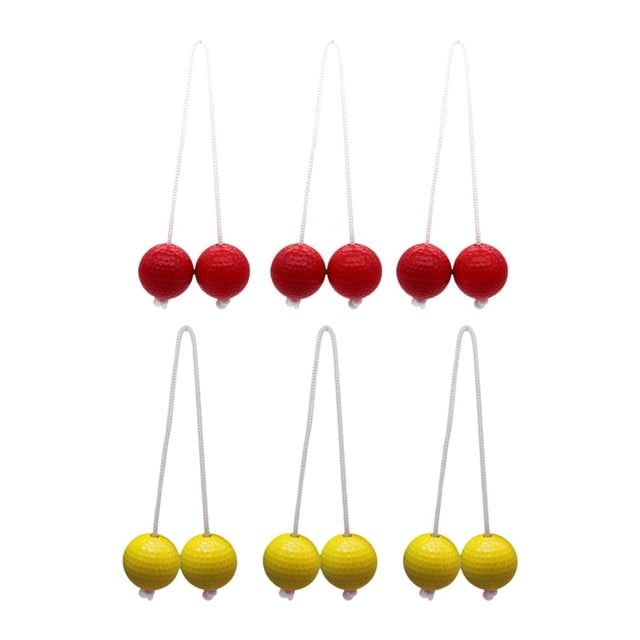 Siruishop 6 Pcs Balles d'Échelle Jeu de Cour Arrière Activités Intérieures Ou Extérieures Remplacement Jaune et Rouge
