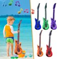 thumbnail image 2 of Purple Giant Inflatable Air Guitar 35.8 Inch Blow Up Toy Costume Accessory Party Favor For Kids, 2 of 4