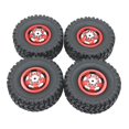 thumbnail image 4 of Xuanheng 4 Pcs Roues et Pneus de Voiture RC Pneus RC avec Jante de Roue, Pièce de Mise à Niveau RC de Remplacement Rouge, 4 of 8