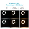 thumbnail image 4 of 6 Inch Desktop LED Ring Light 3200K-5500K Dimmable Mini Camera Light Lamp 3 Light Modes & 10 Brightness Level for YouTube Video Live Streaming Makeup Photography, 4 of 7