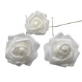 thumbnail image 1 of Xingzhi 50 Pieces Home Office Hotel Portable Realistic Artificial Flowers Indoor Outdoor Wedding Reusable Simulation Roses White, 1 of 5