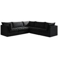 thumbnail image 1 of Meridian Furniture Jacob Sectionnel Modulaire en Velours Noir, 1 of 12