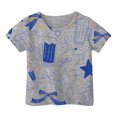 thumbnail image 1 of Toddler Child Girls Summer T Shirts Soft Graphic Printed Short Sleeve Basic Tees Ruffle Crewneck Home Wear Tops size 12-13T, 1 of 4