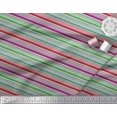 thumbnail image 3 of Soimoi Poly Georgette Fabric Horizontal Stripe Printed Fabric 1 Yard 52 Inch Wide, 3 of 5