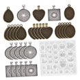 thumbnail image 4 of veasfak Boucle d'Oreille en Résine Époxy Modèle Créatif Bijoux DIY Fait Main Base Pendentif 31 Pcs, 4 of 9