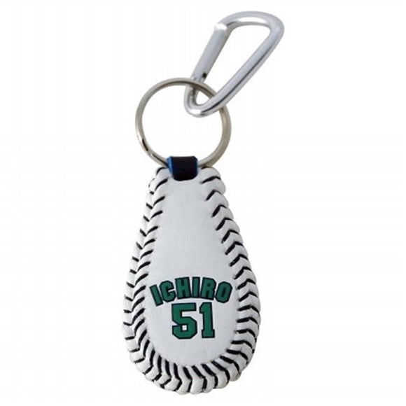 GameWear GWKCBBSEAIS MLB Seattle Mariners Ichiro Suzuki Leather Key Chain