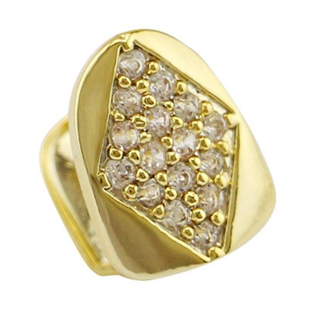 Ensemble de Dents de Gril d'Halloween Simple, Dessus Brillant en Strass, Gril Vampire Fangs