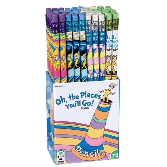 Dr. Seuss 401602 Oh the Places You ll Go Crayon - Caisse de 72