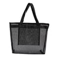 thumbnail image 3 of GUOOL Mesh Beach Bag with Zipper Large Capacity with Top Handles Swimming Pool Bag Black, 3 of 9