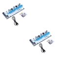 thumbnail image 3 of QualitChoice 1x US PCI Riser Board PCI-E 1x to 16x Extender Adapter GPU Riser Card blue 2Set, 3 of 4