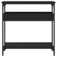 thumbnail image 2 of vidaXL Console Table with Shelf Black 75x29x75cm Engineered Wood, 2 of 7
