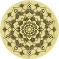 thumbnail image 1 of Ahgly Company Tapis d'Intérieur Lavable en Machine Carré Transitionnel Récolte Or, 3 Pieds Carré, 1 of 7