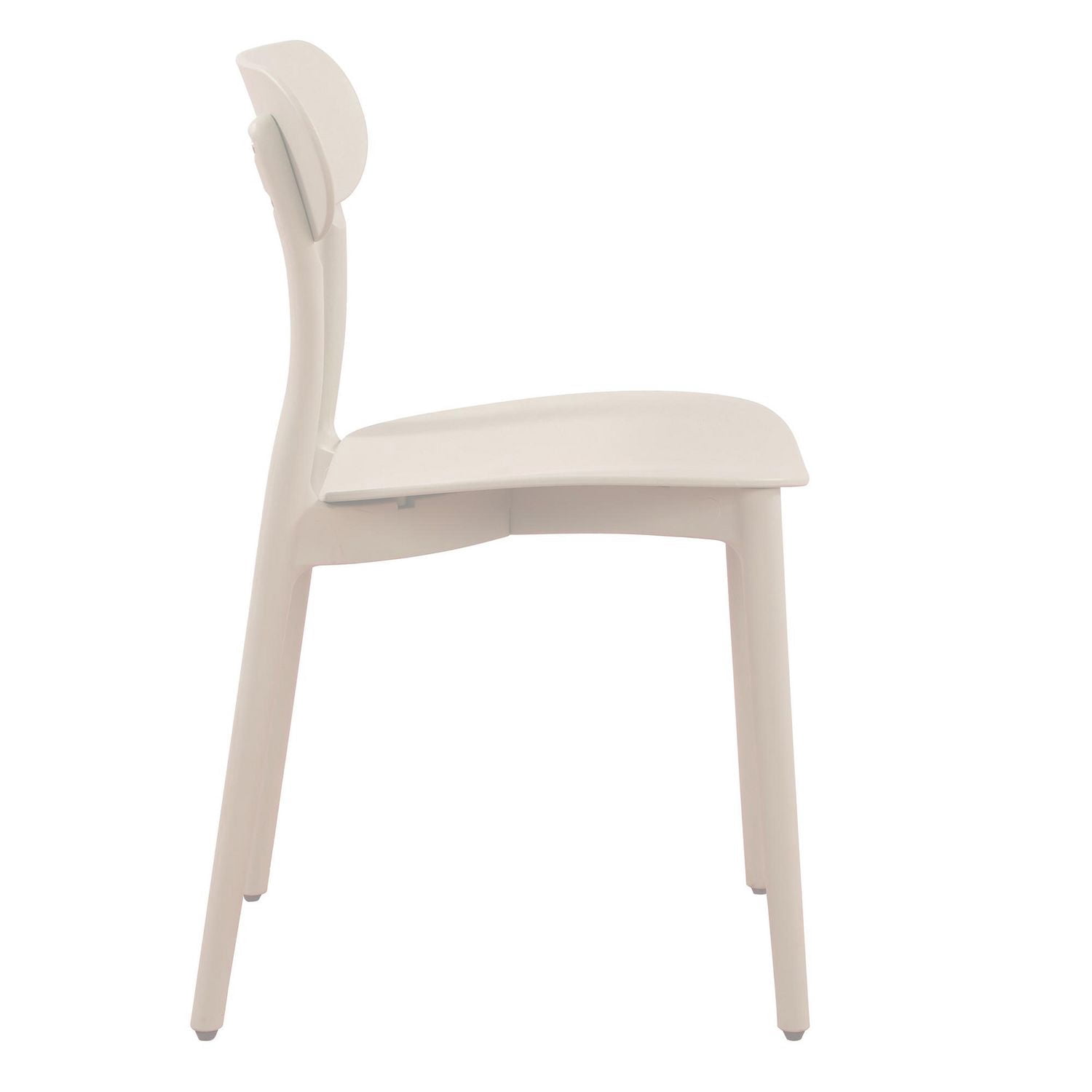 Chaises empilables Patioflare, crème, lot de 2