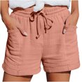 thumbnail image 1 of Womens Plus Size Shorts Tie Dye Boho Ruffle Short Pant Slacks Elastic Waisted Summer Vacation Wide Leg Pants Short, 1 of 5