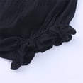 thumbnail image 3 of YOUSNH Baby Girls Boys Solid Spring Summer Shorts Ruffle Clothes Child Summer Clothes Black 12-18 Months, 3 of 6