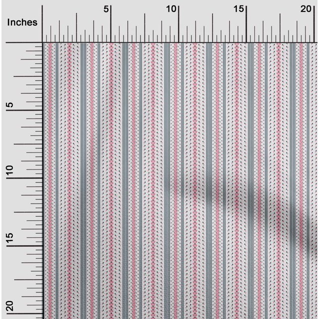 oneOone Georgette Viscose Fabric Stripe|Diamond & Triangle Geometric Print Fabric By The Yard 42 Inch Wide