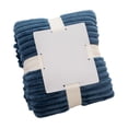 thumbnail image 3 of Oversized Cooling Quilt Wave Design Temperature Regulating 79x59in Double Layer Blanket Blue, 3 of 6