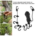 thumbnail image 3 of Windproof Laundry Clothesline Portable 5m Long Outdoor Hanging Rope with 7 Hooks for Laundry Camping Hanging Lights, 3 of 7