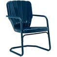 thumbnail image 1 of Pemberly Row Chaise d'Extérieur en Métal Acier, Fini Bleu Marine Lustré (Ensemble de 2), 1 of 11