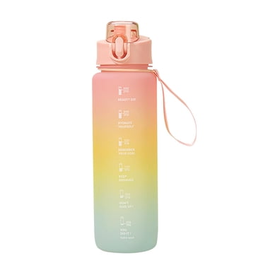 Bouteille d'Eau avec Paille Gobelet de Sport Grande Capacité Bouteille d'Eau pour Étudiant Gobelet de Remise en Forme Bouilloire avec Paille Extérieur 1 L Gobelet à Espace Super Grand Grande Bouteille d'Eau