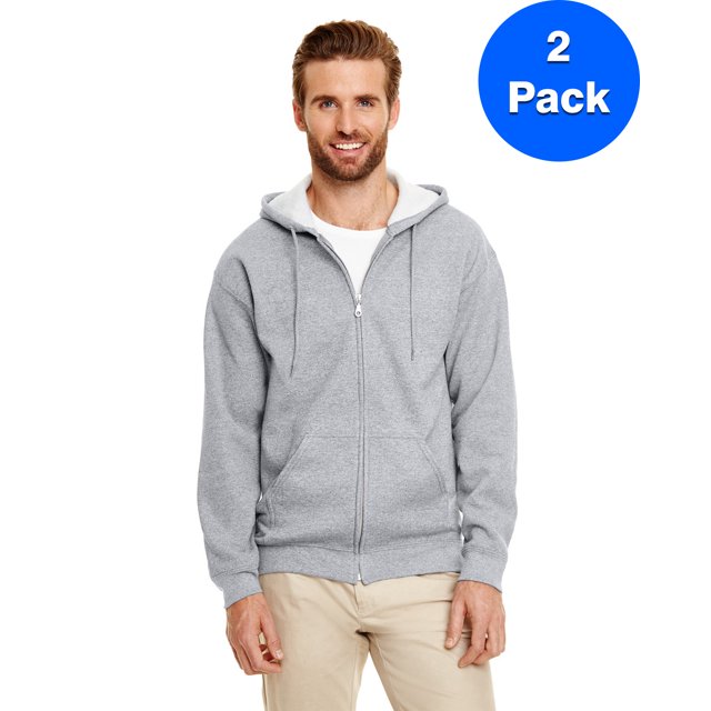 Gildan Sweat à Capuche Zippé Intégral pour Hommes - G186 (Lot de 2)